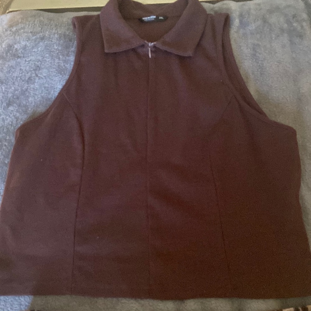 Brown, tan skirt set plus size (2XL)